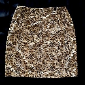 VINTAGE Worthington Animal Print Wrap Skirt